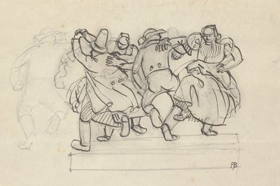 Opiskele helpotusta tanssivien talonpoikien kanssa tekijältä Franz Barwig d. Ä.