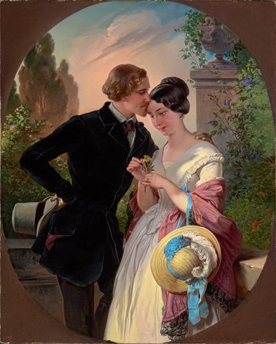Faust ja Gretchen 1800-luvulla tekijältä Franz Dobiaschofsky