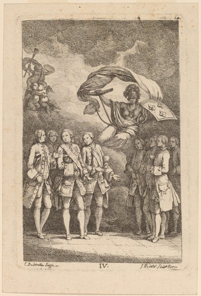 Roomaan tulemisessa: pl. 4 tekijältä Franz Edmund Weirotter after Étienne de Lavallée Poussin