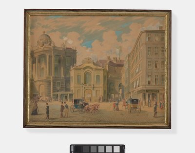 Old Burgtheater, Wien, 1850-luku tekijältä Franz Gerasch