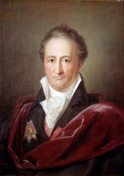 Johann Wolfgang Goethen (1749 - 1832), saksalaisen kirjailijan muotokuva. Franz Van Kugelgenin (1772-1820) maalaus tekijältä Franz Gerhard von Kugelgen