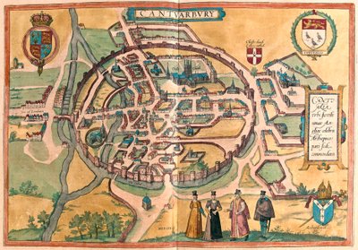 Canterbury, Englanti (kaiverrus tekijältä Franz Hogenberg