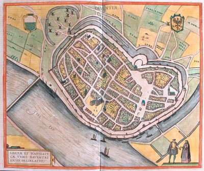 Deventer, Alankomaat (kaiverrus tekijältä Franz Hogenberg