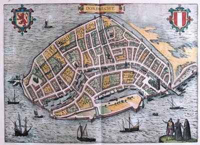 Dordrecht, Alankomaat (kaiverrus tekijältä Franz Hogenberg