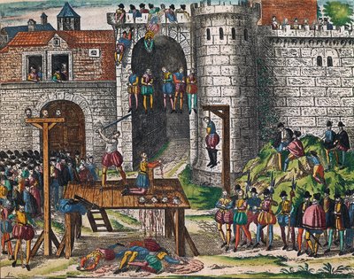 Amboisen salaliittolaisten teloitus, 25. maaliskuuta tekijältä Franz Hogenberg