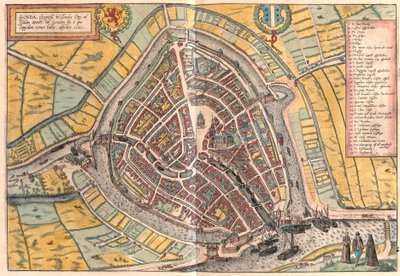 Gouda, Alankomaat (kaiverrus tekijältä Franz Hogenberg