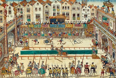 Ranskalainen Henrik II haavoittui kuolemaan, 30. kesäkuuta tekijältä Franz Hogenberg