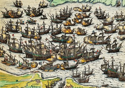 Voittamaton armada, kaiverrus Franz Hogenberg (1535-1590), Espanja tekijältä Franz Hogenberg
