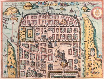 Jerusalem (jätä 1), Israel (kaiverrus tekijältä Franz Hogenberg