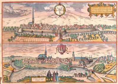 Krempe ja Rendsburg, Saksa (kaiverrus tekijältä Franz Hogenberg