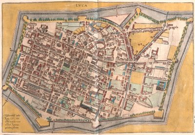 Lucca, Italia (kaiverrus tekijältä Franz Hogenberg