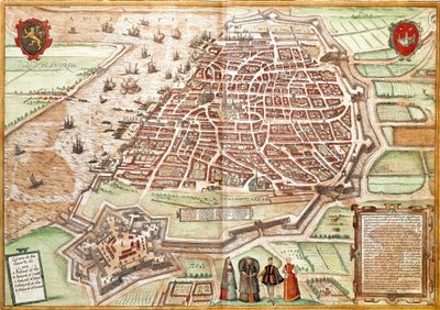 Antwerpenin kartta (kaiverrus tekijältä Franz Hogenberg