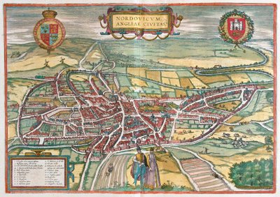 Norwich - Iso-Britannia (kaiverrus tekijältä Franz Hogenberg