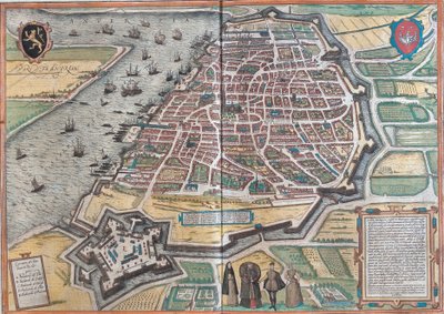 Antwerpenin kartta tekijältä Franz Hogenberg