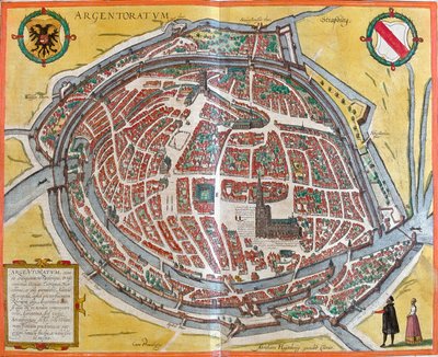 Plan de Strasbourg (Argentoratum), Ranska (etsaus tekijältä Franz Hogenberg