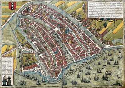 Amsterdamin suunnitelma (Amstelredamum), Alankomaat tekijältä Franz Hogenberg