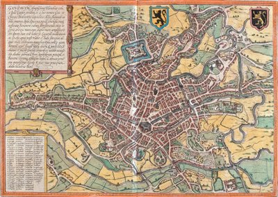 Gentin suunnitelma (Gandauum), Belgia (etsaus tekijältä Franz Hogenberg