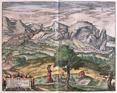 Terracina, Italia (kaiverrus tekijältä Franz Hogenberg