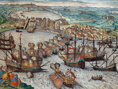 Charles V:n La Goulette ja Tunisin vangitseminen tekijältä Franz Hogenberg