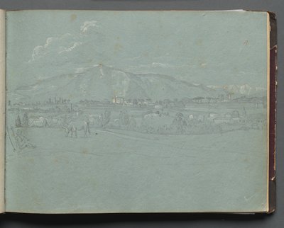Albumi näkymistä Roomaan ja ympäristöön, Maisematutkimukset, sivu 10a: Roman Landscape. tekijältä Franz Johann Heinrich Nadorp
