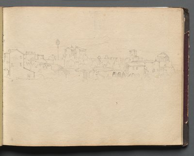 Albumi näkymistä Roomaan ja ympäristöön, Maisematutkimukset, sivu 16a: Roman View. tekijältä Franz Johann Heinrich Nadorp