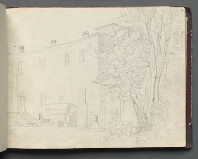 Albumi näkymistä Roomaan ja ympäristöön, Maisematutkimukset, sivu 31a: Roman Architectural Study tekijältä Franz Johann Heinrich Nadorp