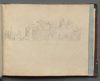 Albumi näkymistä Roomaan ja ympäristöön, Maisematutkimukset, sivu 51a: Roman Landscape. tekijältä Franz Johann Heinrich Nadorp