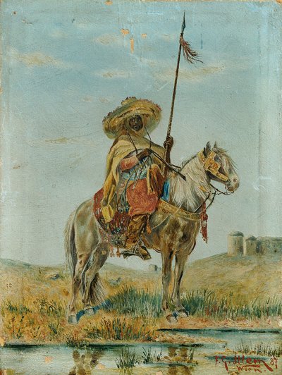 meksikolaiset hevosen selässä tekijältä Franz Josef Georg Illem