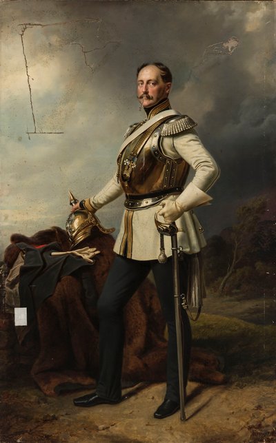 Muotokuva Nikolai I Romanovista (1796–1855) preussilaisessa kirasjerien univormussa tekijältä Franz Krüger