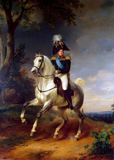 "Keisari Aleksanteri I:n ratsastusmuotokuva", 1777-1825, 1837. tekijältä Franz Kruguer