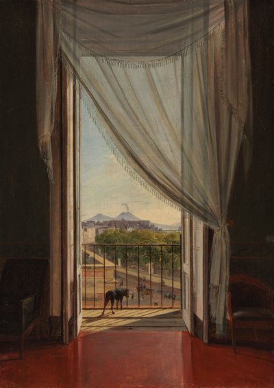 Näkymä Napoliin ikkunan läpi, 1824. tekijältä Franz Ludwig Catel