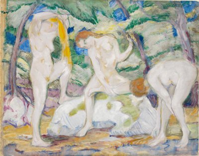 Kylpeviä naisia tekijältä Franz Marc