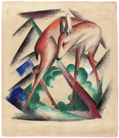 Hirvi, 1912 tekijältä Franz Marc