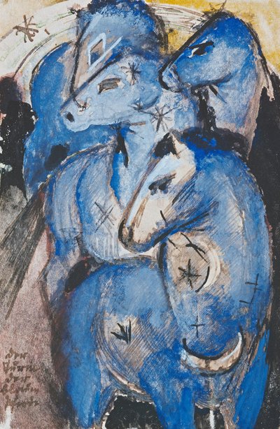 Der Turm der blauen Pferde tekijältä Franz Marc