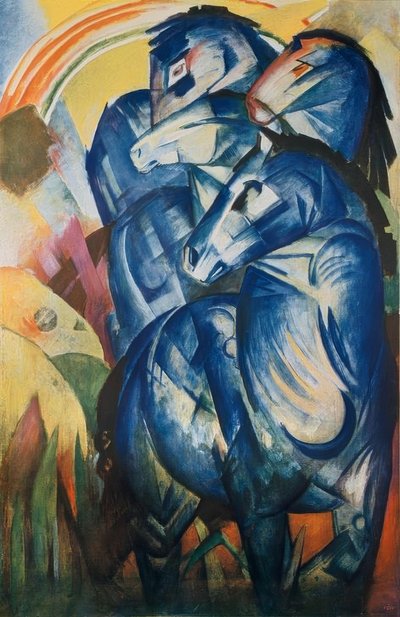 Der Turm der blauen Pferde tekijältä Franz Marc