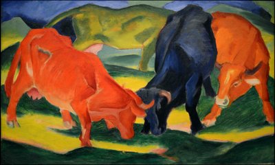 Taistelulehmät, 1911. tekijältä Franz Marc