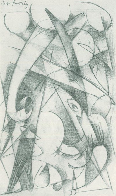 Franz Marc - Luonnoslehti kentältä - Sheet 09 tekijältä Franz Marc