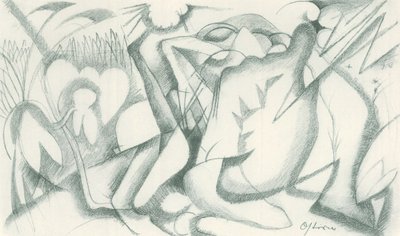 Franz Marc - Luonnoslehti kentältä - Sheet 19 tekijältä Franz Marc