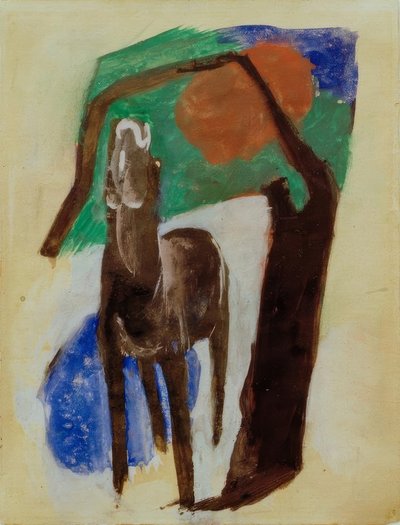 Klagendes Pferd tekijältä Franz Marc