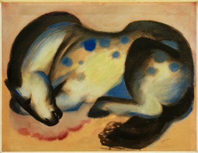 Liegendes Pferd tekijältä Franz Marc