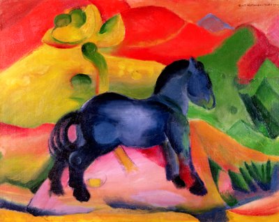 Pieni sininen hevonen, 1912 tekijältä Franz Marc