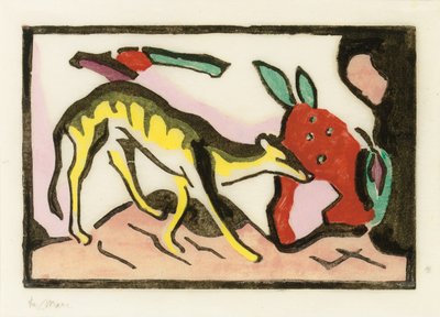 Myyttinen eläin tekijältä Franz Marc
