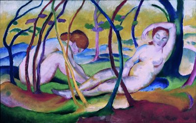 Alastomia puiden alla tekijältä Franz Marc