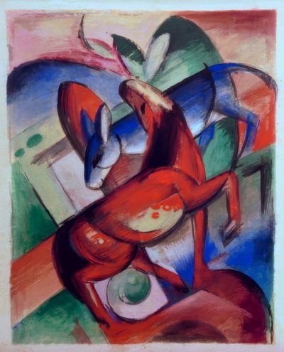 Pferd und Esel tekijältä Franz Marc