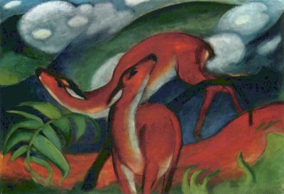 Saksanhirvet II tekijältä Franz Marc