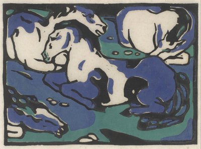 Lepäävät hevoset tekijältä Franz Marc