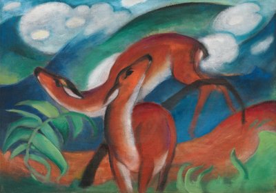 Punaiset metsäkauriit II tekijältä Franz Marc
