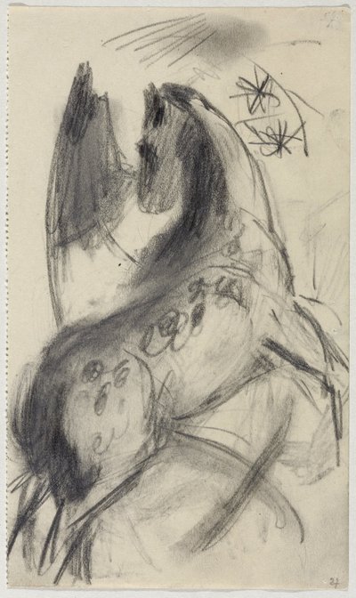 hyppäävä hevonen tekijältä Franz Marc