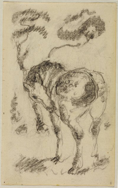 Pysyvä hevonen puiden kanssa tekijältä Franz Marc