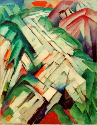 Kivinen polku (Vuoret / Maisema) tekijältä Franz Marc
